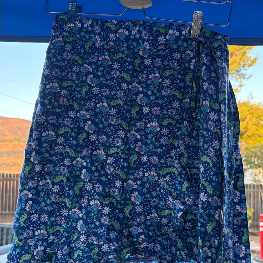 LOFT Blue and Green Floral Sarong